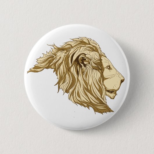Badge Rond 5 Cm Lion (Devant)