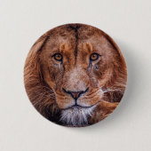 Badge Rond 5 Cm Lion africain (Devant)