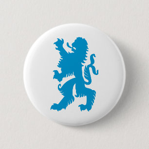 Badge Rond 5 Cm Lion bavarois azur