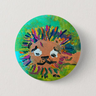 Badge Rond 5 Cm Lion bébé "Art by Kids"
