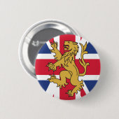 Badge Rond 5 Cm Lion BRITANNIQUE de drapeau (Devant & derrière)