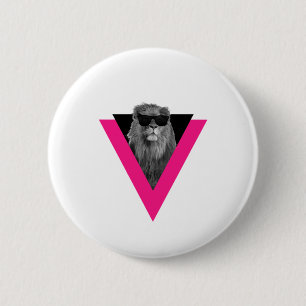 Badge Rond 5 Cm Lion cool