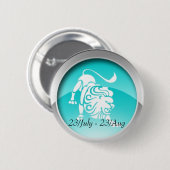 Badge Rond 5 Cm Lion date l'insigne (Devant & derrière)