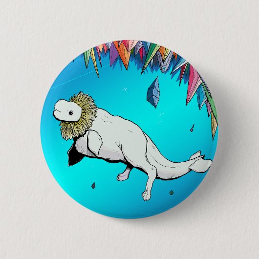 Badge Rond 5 Cm Lion de beluga (Devant)