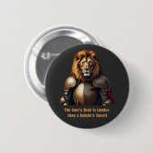 Badge Rond 5 Cm Lion de chevalier (Devant & derrière)