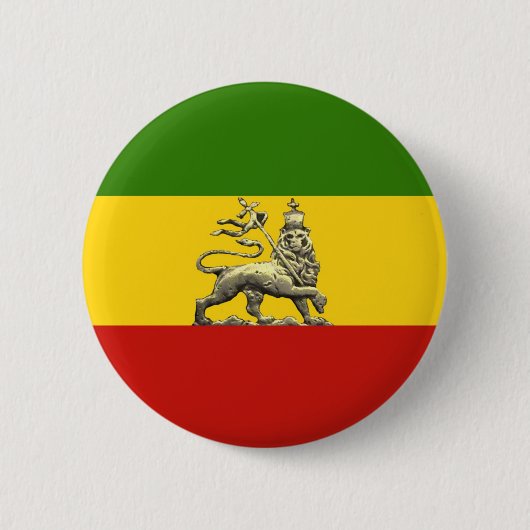 Badge Rond 5 Cm Lion de couleurs de reggae de Rastafarian de (Devant)