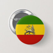 Badge Rond 5 Cm Lion de couleurs de reggae de Rastafarian de (Devant & derrière)