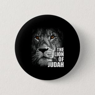 Badge Rond 5 Cm Lion de Juda Jésus Foi chrétienne sur la peur 
