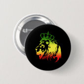 Badge Rond 5 Cm Lion De Juda - Rasta (Devant & derrière)