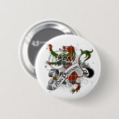 Badge Rond 5 Cm Lion de MacPherson Tartan (Devant & derrière)