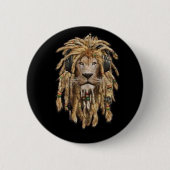 Badge Rond 5 Cm lion de reggae (Devant)