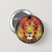 Badge Rond 5 Cm Lion fractal (Devant & derrière)