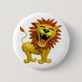 Badge Rond 5 Cm Lion hurlant (Devant)