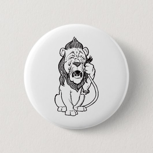 Badge Rond 5 Cm Lion lâche (Devant)