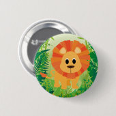 Badge Rond 5 Cm Lion mignon (Devant & derrière)