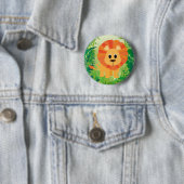 Badge Rond 5 Cm Lion mignon (En situation)