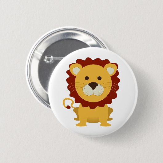 Badge Rond 5 Cm Lion mignon (Devant & derrière)