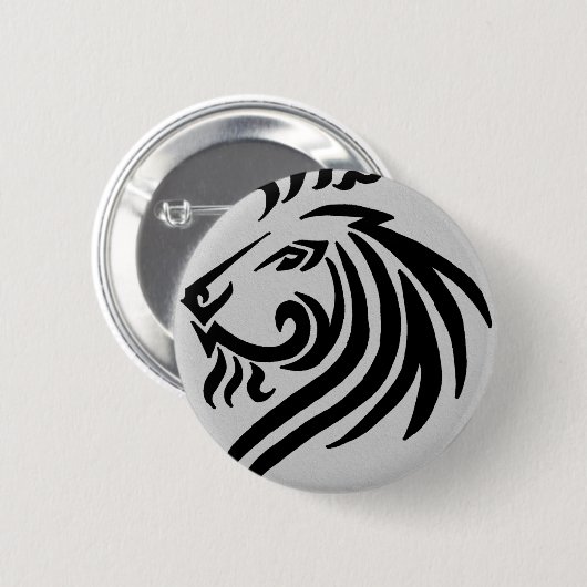 BADGE ROND 5 CM LION TRIBAL (Devant & derrière)