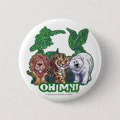 Badge Rond 5 Cm Lions Tiger Ours Oh Mon (Devant)