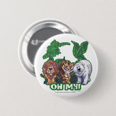 Badge Rond 5 Cm Lions Tiger Ours Oh Mon (Devant & derrière)