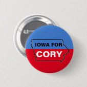 Badge Rond 5 Cm L'Iowa pour Cory (Devant & derrière)
