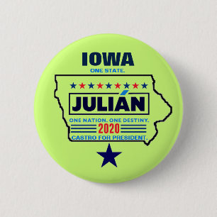 Badge Rond 5 Cm L'Iowa pour Julian Castro 2020