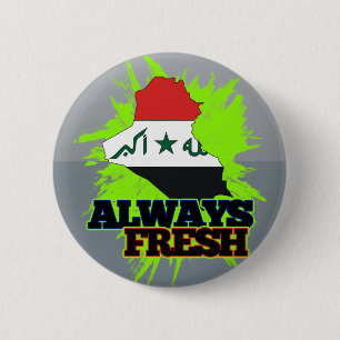 Badge Rond 5 Cm L'Irak toujours frais
