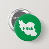 Badge Rond 5 Cm L'Iran libre (Devant & derrière)