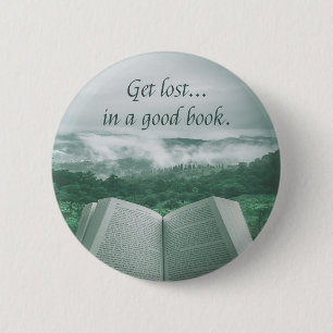 Badge Rond 5 Cm Lire des livres, se perdre dans un bon livre