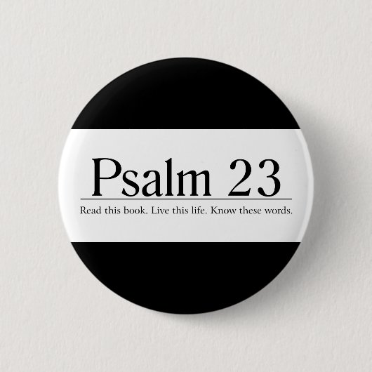 Badge Rond 5 Cm Lire le psaume biblique 23 (Devant)