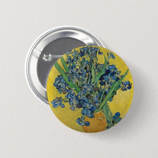 Badge Rond 5 Cm L'iris de Van Gogh (Devant & derrière)