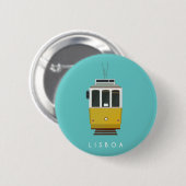 Badge Rond 5 Cm Lisbon Pin (Devant & derrière)