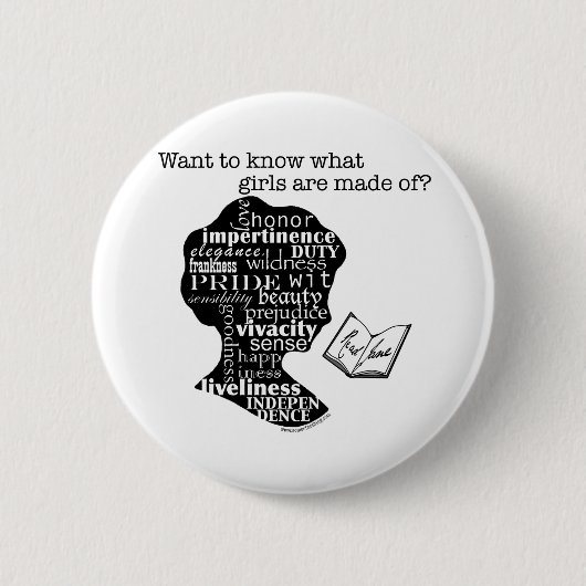 Badge Rond 5 Cm Lisez Jane Austen (Devant)
