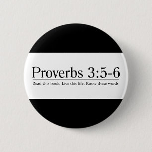 Badge Rond 5 Cm Lisez le 3:5 de proverbes de bible - 6
