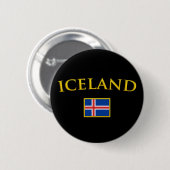 Badge Rond 5 Cm L'Islande d'or (Devant & derrière)
