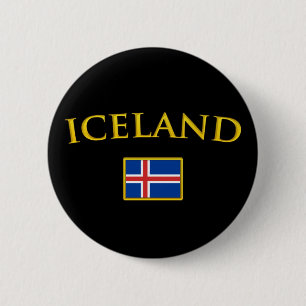 Badge Rond 5 Cm L'Islande d'or