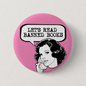 Badge Rond 5 Cm Lisons Retro Livres Interdits (Devant)