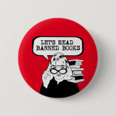 Badge Rond 5 Cm Lisons Retro Livres Interdits (Devant)