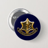 Badge Rond 5 Cm L'Israël Defense Forces (Devant & derrière)