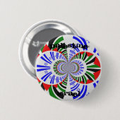 Badge Rond 5 Cm L'Israël et la Palestine (Devant & derrière)