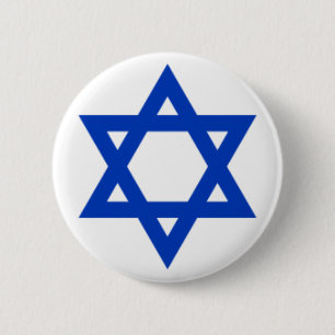 Badge Rond 5 Cm L'Israël - étoile de David