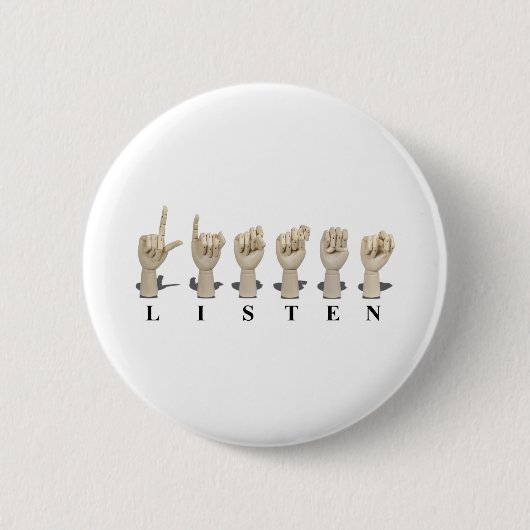 Badge Rond 5 Cm ListenAmeslan062611 (Devant)