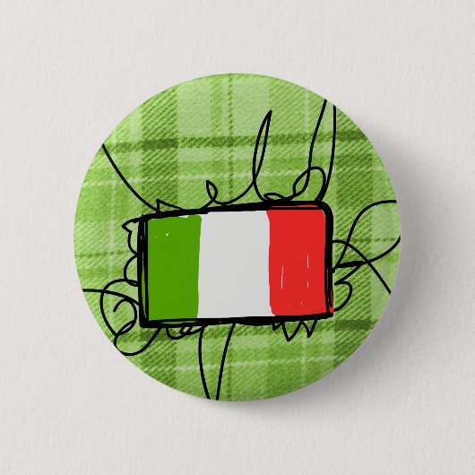 Badge Rond 5 Cm L'Italie (Devant)