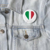BADGE ROND 5 CM L'ITALIE (En situation)