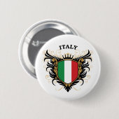 Badge Rond 5 Cm L'Italie (Devant & derrière)