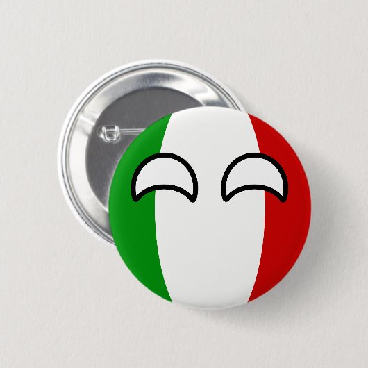 Badge Rond 5 Cm L'Italie Geeky tendante drôle Countryball (Devant & derrière)
