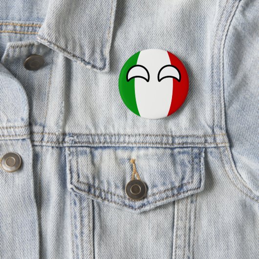 Badge Rond 5 Cm L'Italie Geeky tendante drôle Countryball (En situation)