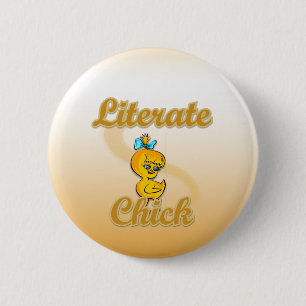Badge Rond 5 Cm Literate Chick