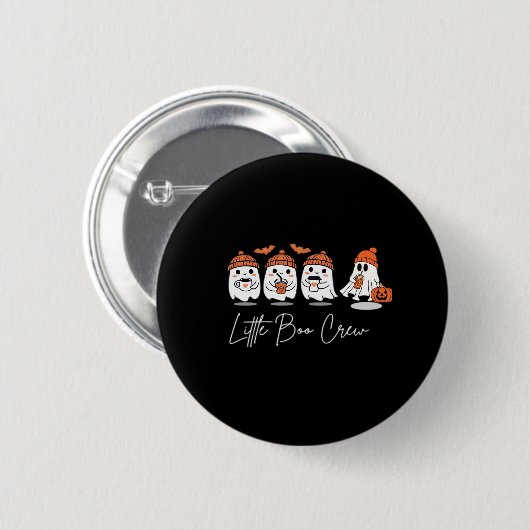 Badge Rond 5 Cm Little Boo Crew Minimal Clean Design (Devant & derrière)