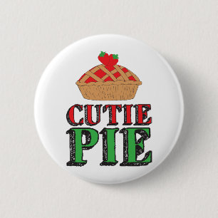 Badge Rond 5 Cm Little Cutie Pie Sweet Stuff Cutieps fraises